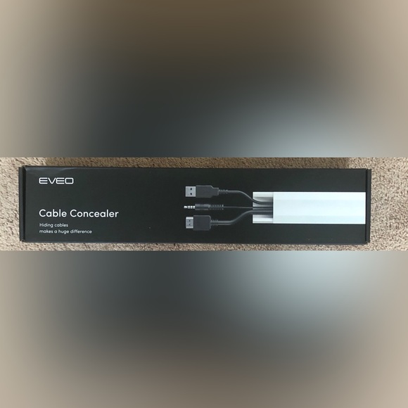 White, Self-Adhesive Cord Covers for Wires on Wall 153in-9X (L17 x W0.95 x H0.5) - Picture 7 of 9